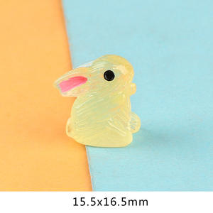 2025 ventas directas de fábrica accesorios de bricolaje luminosos Micro paisaje decoración Color Mini conejo acrílico encanto - Product Image 6