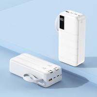 Batterie Li-Polymère 30000mAh à LED, Power Bank Multifonction Portable à Charge Rapide avec Entrées Micro USB et Type-C – Nouveauté 2026 en Promotion