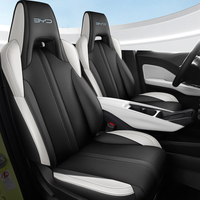 Fundas de Asiento de Coche de Cuero Sintético Perforado a Medida, Transpirables, para las Cuatro Estaciones, Compatibles con Airbag, para BYD Seagull