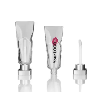 Großhandel Clear Luxury Plastic Leere Lip gloss Tube Custom Label Flüssiger Lippenstift behälter