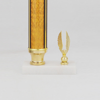 Trofeo de Columna Dorada Personalizado para Artes Marciales, Karate y Taekwondo, con Base de Mármol DL22, Impresión UV, Tamaño Personalizable