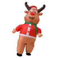Costume de wapiti gonflable personnalisé avec lumières LED Costume de mascotte adulte pour la performance de fête de Noël