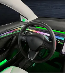 테슬라 모델 3 Y 2021-2023용 LED 다이나믹 조명 앰비언트 라이트, 분위기 조명, 트위터 스피커 글로우 램프 - Product Image 4