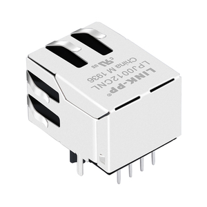 Pulse J0012D21NL Compatible 10/100 Base-T Tab Down 1 Port 8P8C EMI Shielded Ethernet RJ45 <span class=keywords><strong>Jack</strong></span> with Magnetics - Product Image 2
