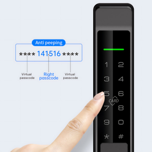 IP65 עמיד למים דלת פלדה/עץ מנעול חכם Tuya TTlock דיגיטלי ביומטרי סיסמת טביעת אצבע בקרת אפליקציה בקרת ענן מאובטחת - Product Image 2