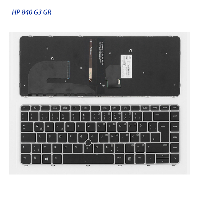 Genuine GR Germany Replacement Keyboard for HP EliteBook 840 G3 840 G4 745 G3 745 G4