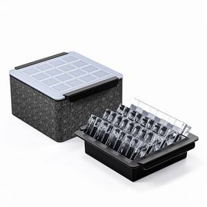 Offre Spéciale moule de fabricant de glaçons carrés cristallins à 16 cavités à dégagement facile grand glaçon en Silicone Ttay pour le <span class=keywords><strong>whisky</strong></span> - Product Image 6