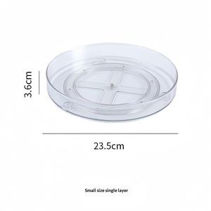 Étagère rotative multifonctionnelle en plastique pour comptoir de cuisine, boîte à épices, plateau de rangement, étagère à cosmétiques, antidérapante - Product Image 5