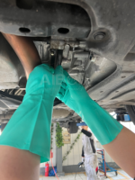 Sarung Tangan Keselamatan Kerja Tahan Bahan Kimia Minyak & Asam Green Nitrile Solvex untuk Pekerjaan Berat