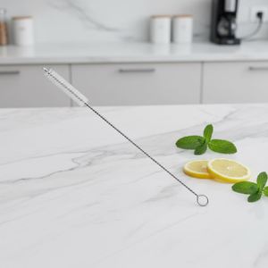 Brosse en nylon écologique à manche en acier inoxydable pour le nettoyage des pailles, biberons, tubes à essai, tasses et espaces difficiles d'accès en cuisine - Product Image 5