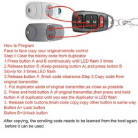Télécommande universelle sans fil RF à quatre canaux 433 315 pour porte de garage, verrou de stationnement, sécurité