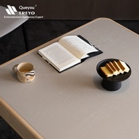 Table de mahjong haut de gamme en bois massif, table à manger de style luxe léger avec jetons anti-contrefaçon
