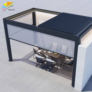 Set Pergola <span class=keywords><strong>Gazebo</strong></span> Bioclimatica Moderna su Misura 6x3 <span class=keywords><strong>in</strong></span> <span class=keywords><strong>Alluminio</strong></span> con LED Sistema a Sbalzo Retrattile per Esterni Padiglione - Product Image 1