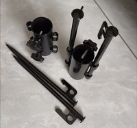 Camping en plein air auvent tente pôle accessoires support de tige fixateur câble Support Base de réglage
