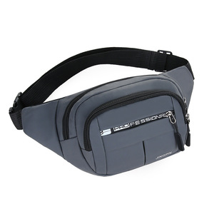 Jingpin Waist <b>Bag</b> Multi Pockets Waterproof For Men Women Leisure Travel Crossbody Shoulder Use Gray Blue Black - Product Image 5
