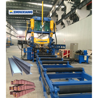 Ligne de production de soudage automatique Zhouxiang T/I/H Beam avec machine de découpe de métal pour le soudage de profilés H
