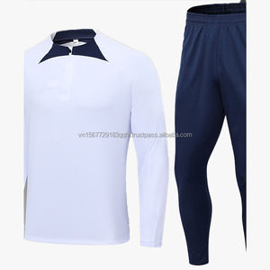 Conjunto de Pantalones Largos y Camiseta de Manga Larga con Media Cremallera, Estampado, Transpirable, de Secado Rápido, para Invierno, Estilo Jersey de Fútbol, con Cremallera Completa y Logotipo Personalizable - Product Image 4