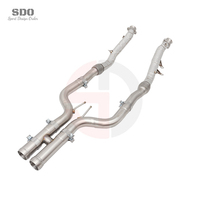 Tuyau d'échappement droit en acier inoxydable SD 304 pour Mercedes-Benz S63 AMG W222 5.5T 2013-2017 Collecteur d'échappement / Bouclier thermique