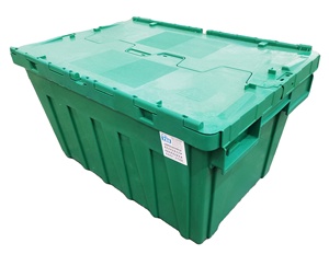 Caisse <span class=keywords><strong>de</strong></span> transport logistique en plastique, conteneur <span class=keywords><strong>de</strong></span> sécurité avec couvercles attachés, 50L, 600X400X320mm, TSS-TBX600*400*320 - Product Image 1