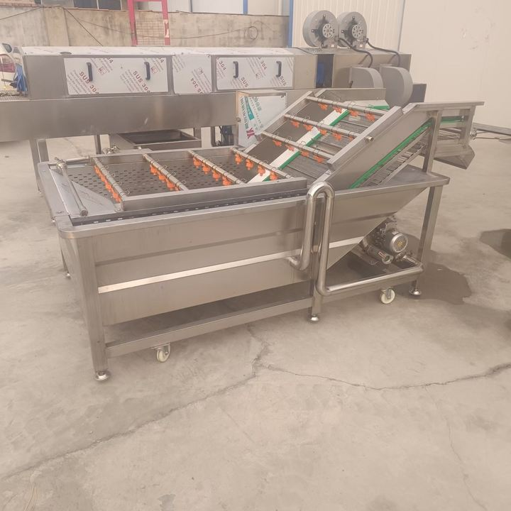 Vege Planting Machine Heavy Duty Food Grade Stainless Steel Roller Brush Washer ...