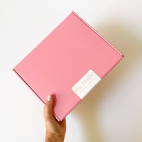 Échantillon Gratuit, Boîte Postale d'Expédition en Carton Ondulé Rose Personnalisée avec Logo pour Cosmétiques