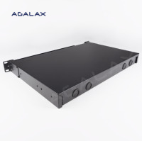 AGALAX/OEM 1U 96F Panel Patch Fiber Optik LC/SC UPC Rak-mount Single Mode ODF Jaringan FTTH Baja Canai Dingin Garansi 3 Tahun