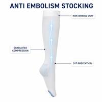 Bas anti-embolie tricotés à compression graduée, hauteur genou, pour le soulagement des varices, adaptés à la grossesse et aux voyages, haute qualité, unisexe
