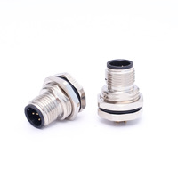 Connecteur de panneau étanche IP67 M12 5 broches mâle/femelle avec boîtier en alliage et ABS pour solutions d'alimentation automobile
