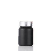 Bouteilles en plastique de capsule de pilule en plastique de vitamine médicale vide de sucrerie noire bouteilles en plastique de médecine