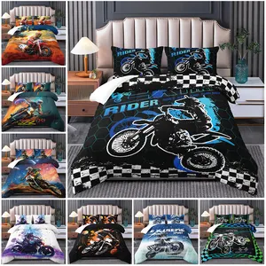 Super Soft And Warm 3D Printed Riding Motorcycle Customisable Winter Warmth Thickened Comforter Quilt