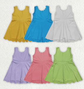 Vestido deportivo rosa para niñas, ropa deportiva de verano, falda de yoga - Product Image 1