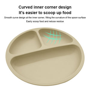 Haute qualité complémentaire enfant en bas âge Silicone aspiration vaisselle sevrage formation bavoir couverts personnalisé bébé alimentation ensemble produits - Product Image 3