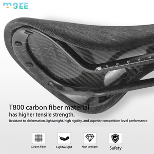 Sillín Retro BMX Personalizado con Logotipo SeeMore, Sillín Ultraligero de Fibra de Carbono para Bicicletas Plegables de Carretera, Sillín Suave para <span class=keywords><strong>Bicicleta</strong></span> Eléctrica - Product Image 6