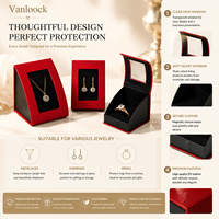 Coffret de présentation de bijoux rouge de luxe, boîte d'emballage personnalisée pour collier, boucles d'oreilles, bague, coffret cadeau haut de gamme, OEM ODM