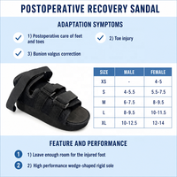 Chaussures en gros avec support OEM, chaussures médicales unisexe pour usage hospitalier, pour fracture, avec empeigne en maille respirante, semelle intermédiaire en EVA et fermeture auto-agrippante en TPR
