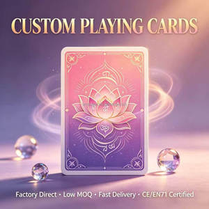 Cartas de Póker Personalizadas con Diseño de Loto Espiritual, Estilo <span class=keywords><strong>Tarot</strong></span> Místico - Product Image 1