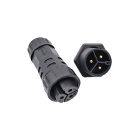 Prise de montage sur panneau de type fixation à vis 3Pin M25 25A AC Led Lighting Frame to Power Driver Cable Connector