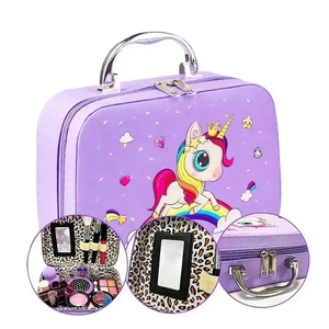 Ensemble de jouets cosmétiques <span class=keywords><strong>licorne</strong></span> pour filles, jeu de rôle beauté, cadeau promotionnel, <span class=keywords><strong>maquillage</strong></span> éducatif, vrais jouets pour enfants - Product Image 1