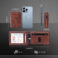 Portefeuille homme RFID anti-fraude en aluminium, pop-up, personnalisable en gros, portefeuille bifold pour espèces et porte-cartes métallique 2-en-1, combinaison magnétique