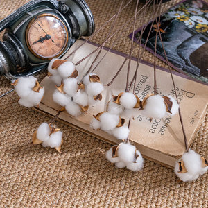 High Quality Indoor DIY Natural Dried <strong>Cotton</strong> <strong>Stems</strong> Single Branch Artificial <strong>Cotton</strong> Flower for Christmas Floral Decor Wholesale - Product Image 2