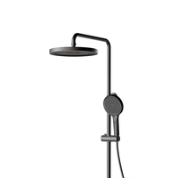 Accessoires de salle de bain Mélangeur de douche haute pression en plastique ABS chromé Douche à main + tuyau + support Ensemble de douche en acier inoxydable