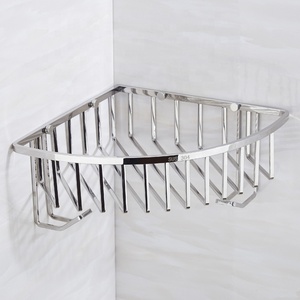 Di lusso In Acciaio Inox 304 Doccia Filo Angolo <span class=keywords><strong>Mensola</strong></span> <span class=keywords><strong>con</strong></span> Gancio del Tovagliolo Gancio Cremagliera SUS304 Triangolo Muro del <span class=keywords><strong>Bagno</strong></span> Scaffali Doccia Organizer - Product Image 1