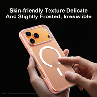 Étui magnétique antichoc pour iPhone 17, coque de téléphone transparente mate pour 17 Pro, coque en PC pour 17 Air, étui de protection pour 17 Pro Max