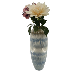 Vaso cilindrico alto in ceramica, moderno vaso in gres per fiori, per soggiorno, camera da letto, ufficio, decorazione da tavolo - Product Image 2