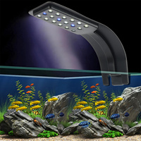 Lampe LED pour aquarium Heto, ultra-mince, à clipser, avec prise AU US EU UK, indice de protection IP67, 100-240V, 4W, 9000-12000K, 1000 Lux, 180lm, garantie 1 an