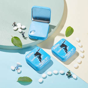 Caja de lata de dibujos animados de menta afrutada rica en vitamina C, paquete pequeño portátil, caramelo de menta dulce fresco y fuerte - Product Image 4