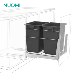 Nuomi Tủ Bếp Kéo ra Thùng Rác Có Thể Tái Chế Chất Thải Bin Container Rác Hai Hộp Thùng Rác Được Xây Dựng Trong Nhựa Nhà Bếp Chất Thải Bin - Product Image 3