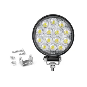 LED spot yuvarlak 4.5 inç LED far 42W IP66 su geçirmez LED çalışma ışığı ayarlanabilir açı tasarım ışık çubuğu