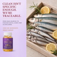 Gélules d'huile de poisson Oméga 3, faciles à avaler, complément alimentaire, 60 unités pour adultes, favorise le bien-être nutritionnel quotidien