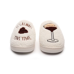Pantofola calda in peluche da interno in pile per donna donna uomo inverno autunno <span class=keywords><strong>vetro</strong></span> per <span class=keywords><strong>la</strong></span> casa - Product Image 4